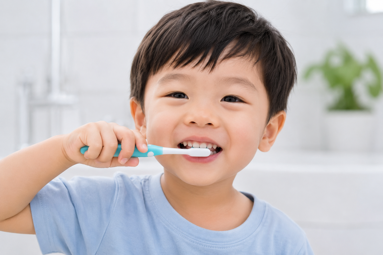 Ba mẹ nhẹ nhàng vệ sinh răng miệng cho bé để phòng ngừa sún răng