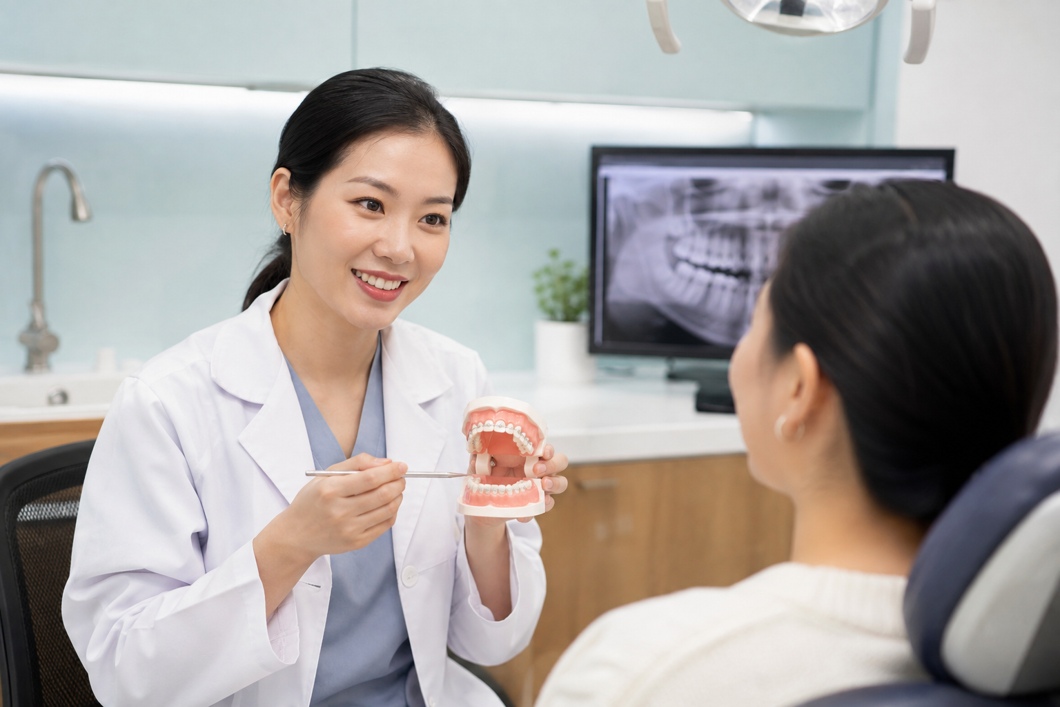 Bác sĩ tư vấn chọn phương pháp niềng răng phù hợp
