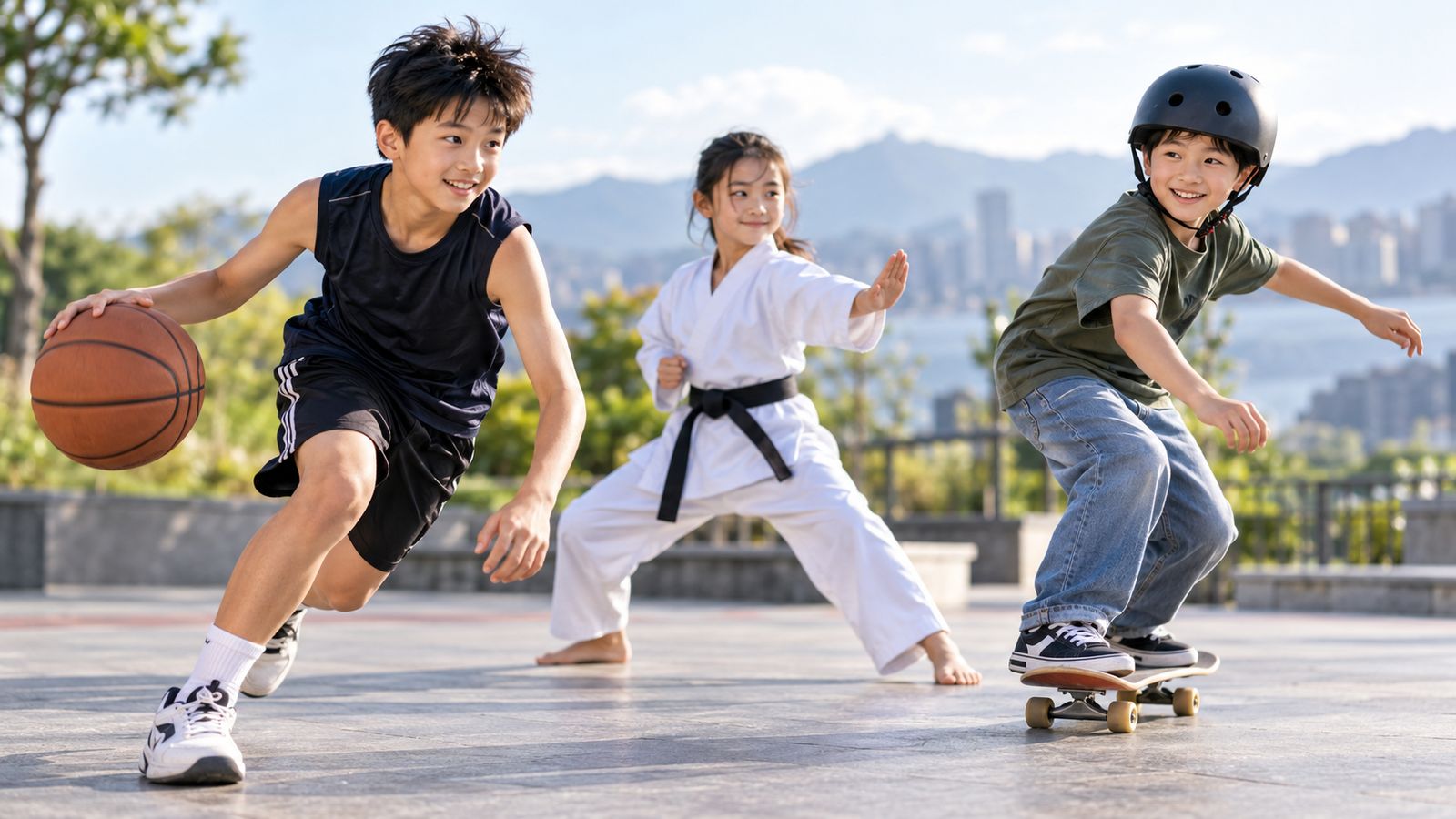 Trẻ chơi bóng rổ, võ và patin - những môn có nguy cơ chấn thương răng