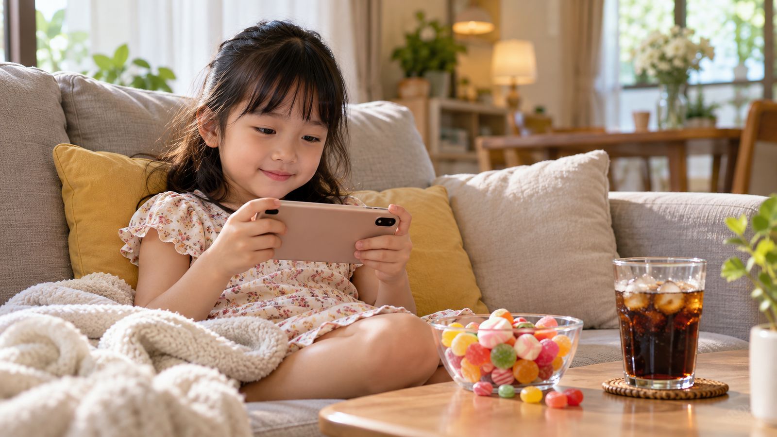 Trẻ xem điện thoại nhiều có bị sâu răng không?
